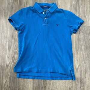 Vintage American Eagle Polo Shirt Blue Size Medium 2000s